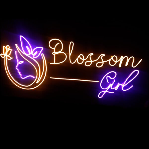 GlowGlam Custom Radiance Neon Sign Board for Beauty Parlour switched on glow