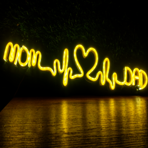 GoldenBond Mom Dad Love Neon Light