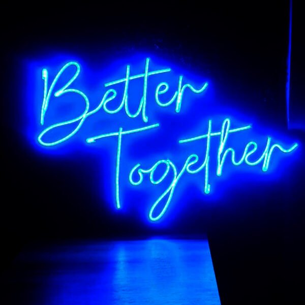 RadiantBond Better Together Neon Text Board