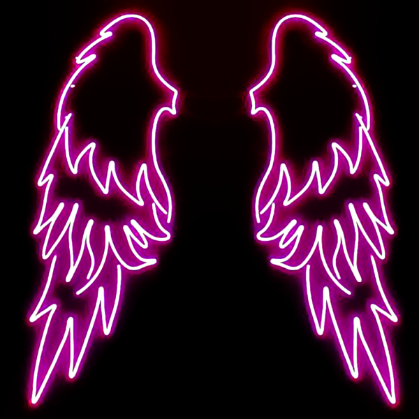 VividGrace Neon Halo Angel Wings