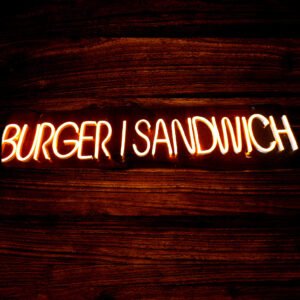 Burger Sandwich Neon Board