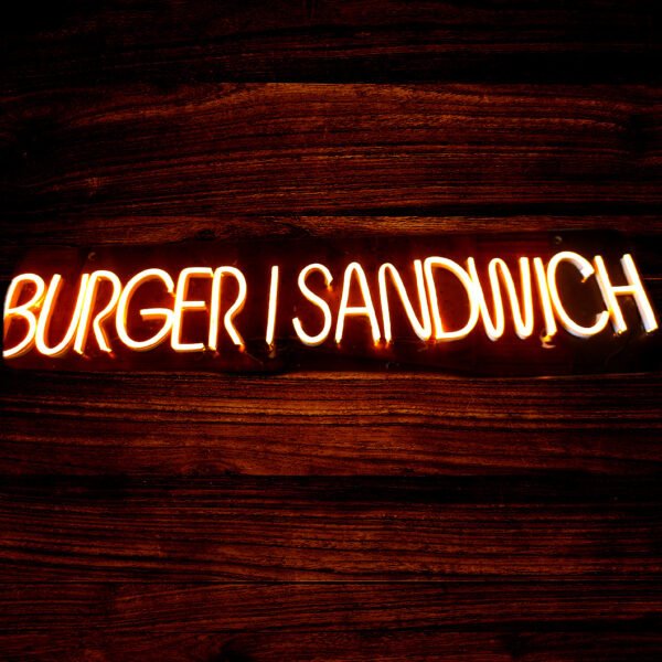 Burger Sandwich Neon Board