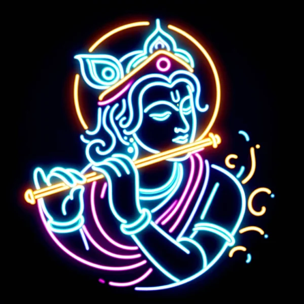 Celestial Shine Krishna Neon Sign