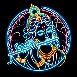 Heavenly Light Krishna Neon Sign