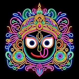 Jai Jagannath Neon Art For Eternal Blessings