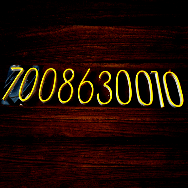 Personalized Glow Mobile Number Neon Light